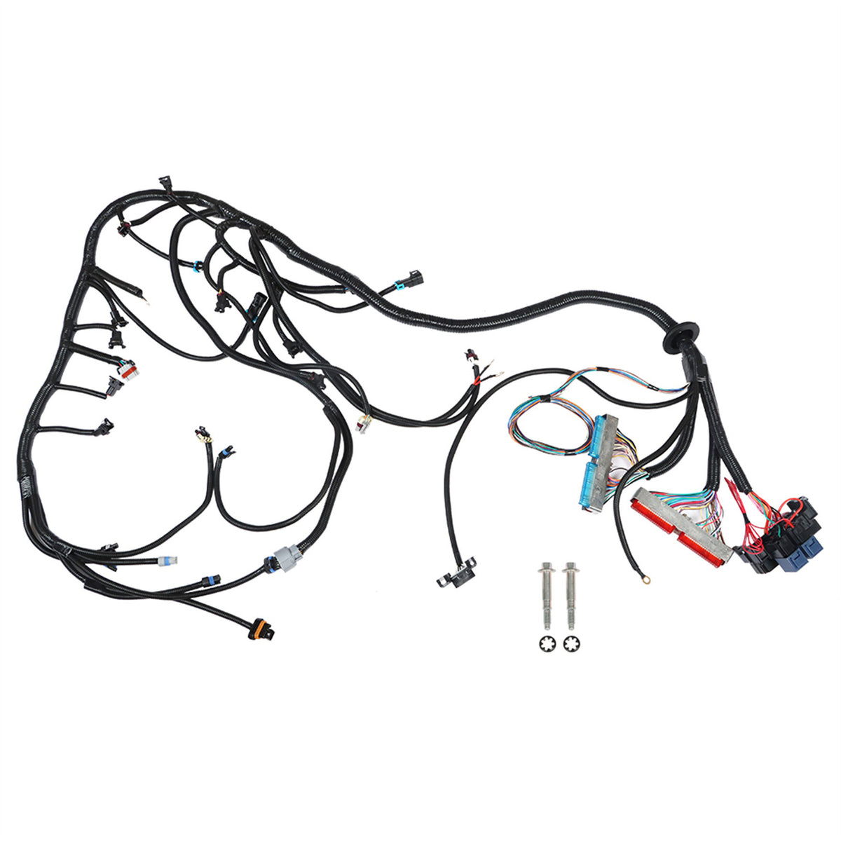 munirater Standalone Wiring Harness with Mechanical Throttle Body and 4L60E (DBC) Replacement for 4.8 5.3 6.0 GM LS Swap Vortec 1999-2003