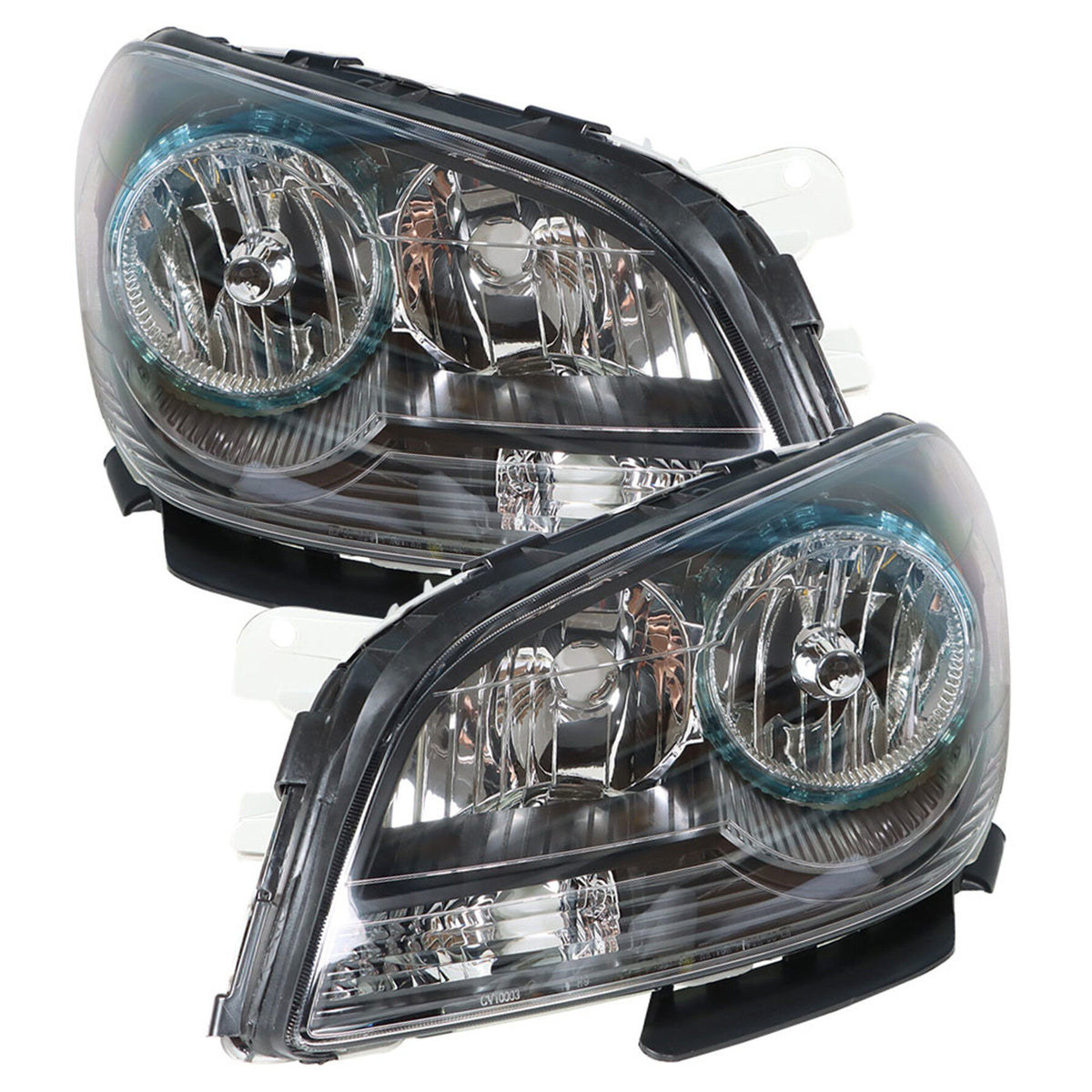 munirater Black Housing Headlight Assembly Replacement for 2008-2012 Malibu Replace Driver & Passenger Side Headlamps