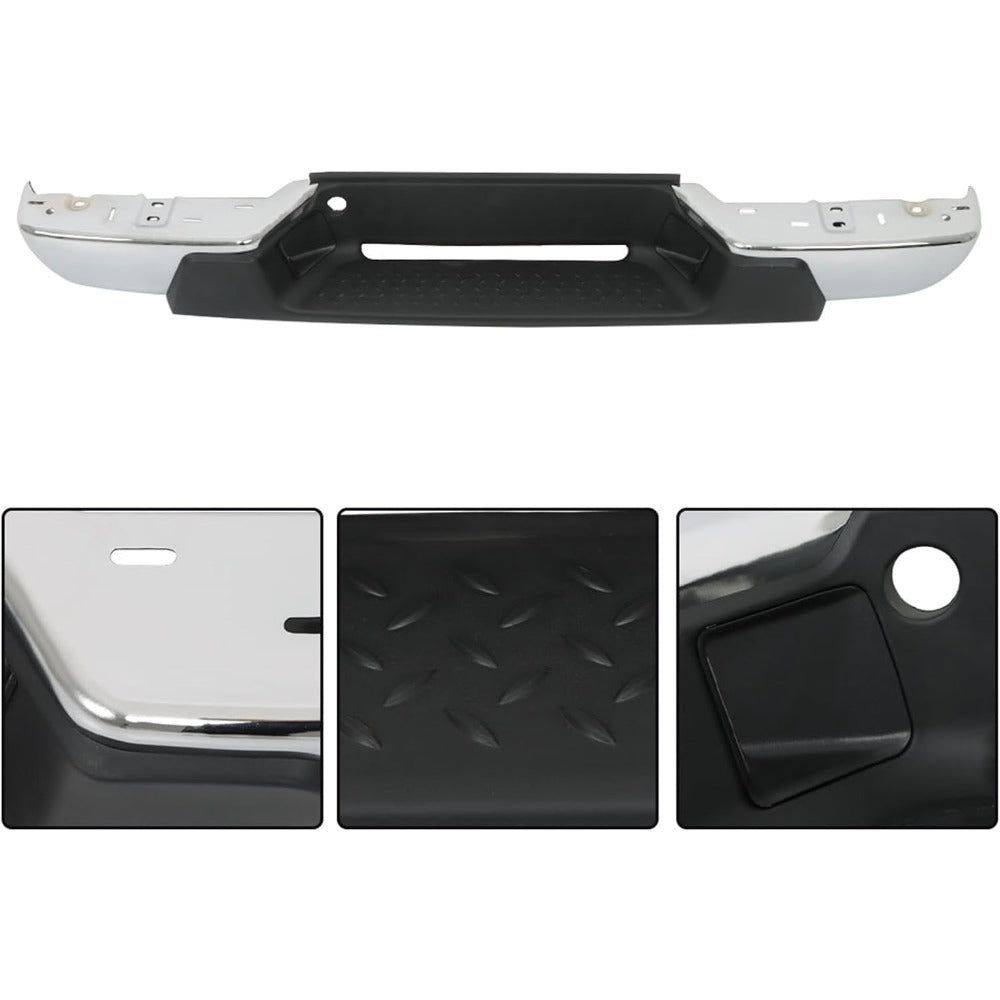 Chrome Steel Rear Step Bumper for Chevrolet Colorado & GMC Canyon 2004-2007, GM1103145