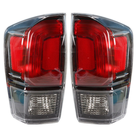 munirater Pair of Black Bezel & Clear Lens Tail light Assembly Replacement for Tacoma 2016-2020 Left and Right Side TO2800201 TO2801201