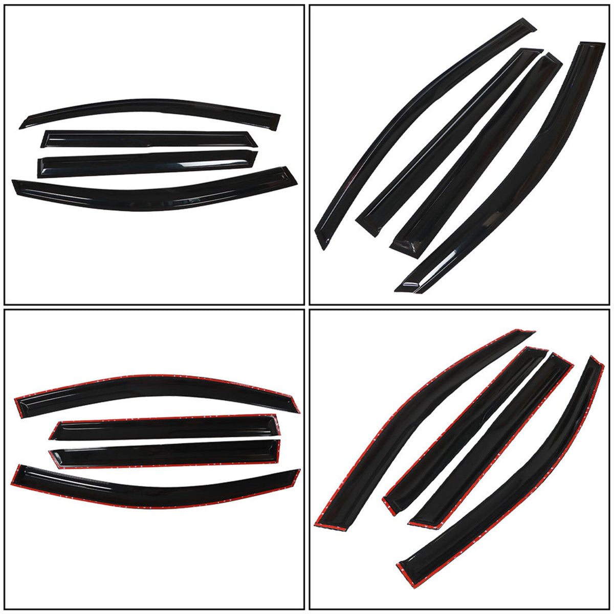 munirater Side Window Visors Rain Guard Wind Vent Shade Deflector Replacement for 2008-2017 Journey