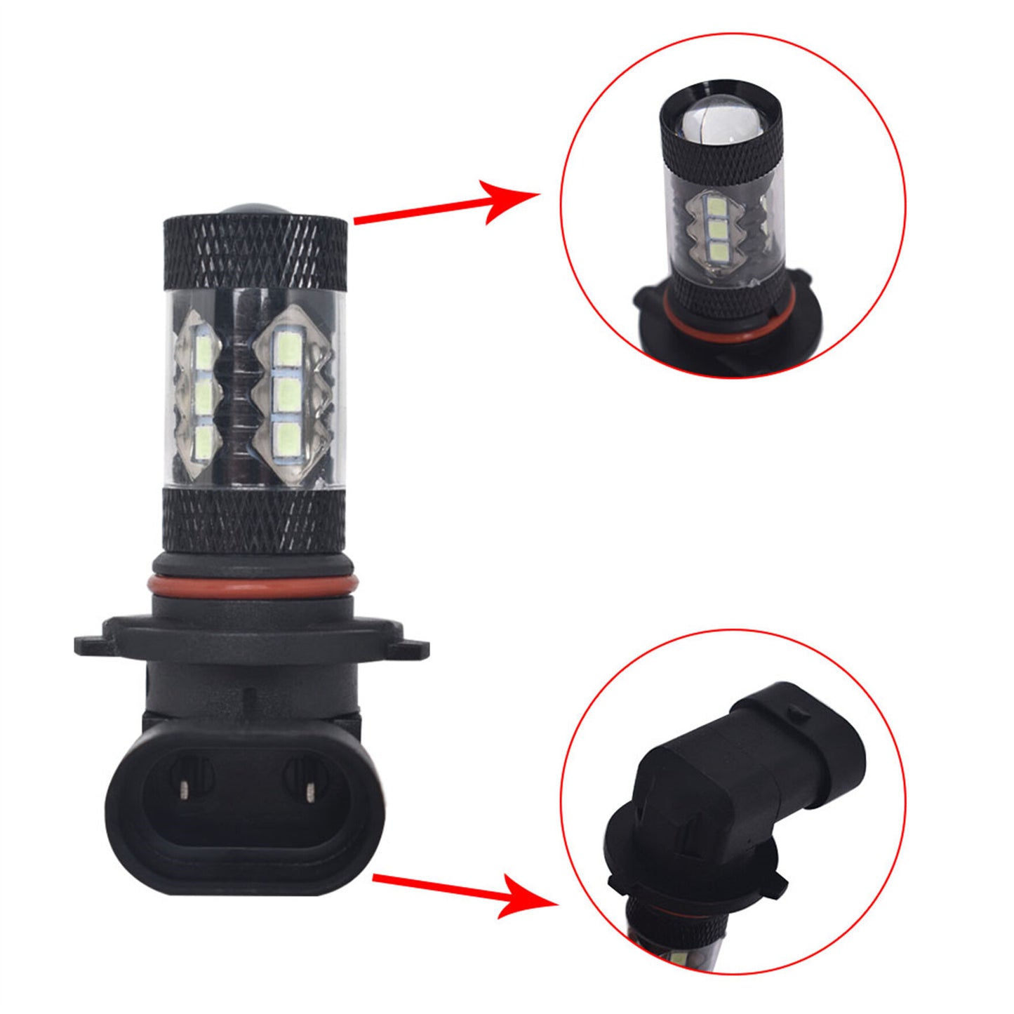 munirater 4Pcs LED Headlight Hi/Lo Fog Light Bulbs Combination Replacement for 2004-2014 F-150 8000K