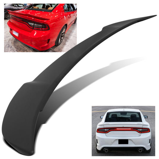 munirater Matte Black Rear Trunk Spoiler Wing Replacement for 2011-2018 Charger Hellcat Style