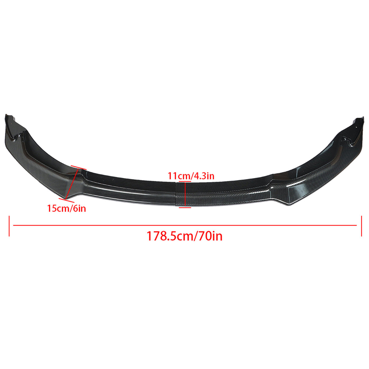 munirater Front Bumper Splitter Lip Kit Plastic Carbon Fiber Black CS Style Replacement for 2015 2016 2017 2018 2019 F80 F82 F83 M4 M3