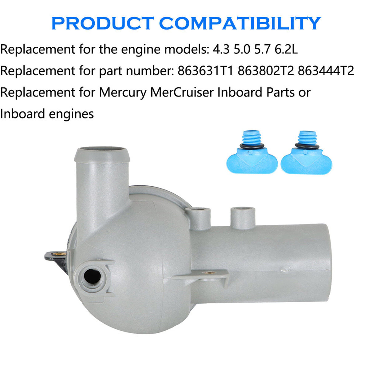Water Distribution Housing Assembly Replacement for Inboard Sterndrive 863631T1