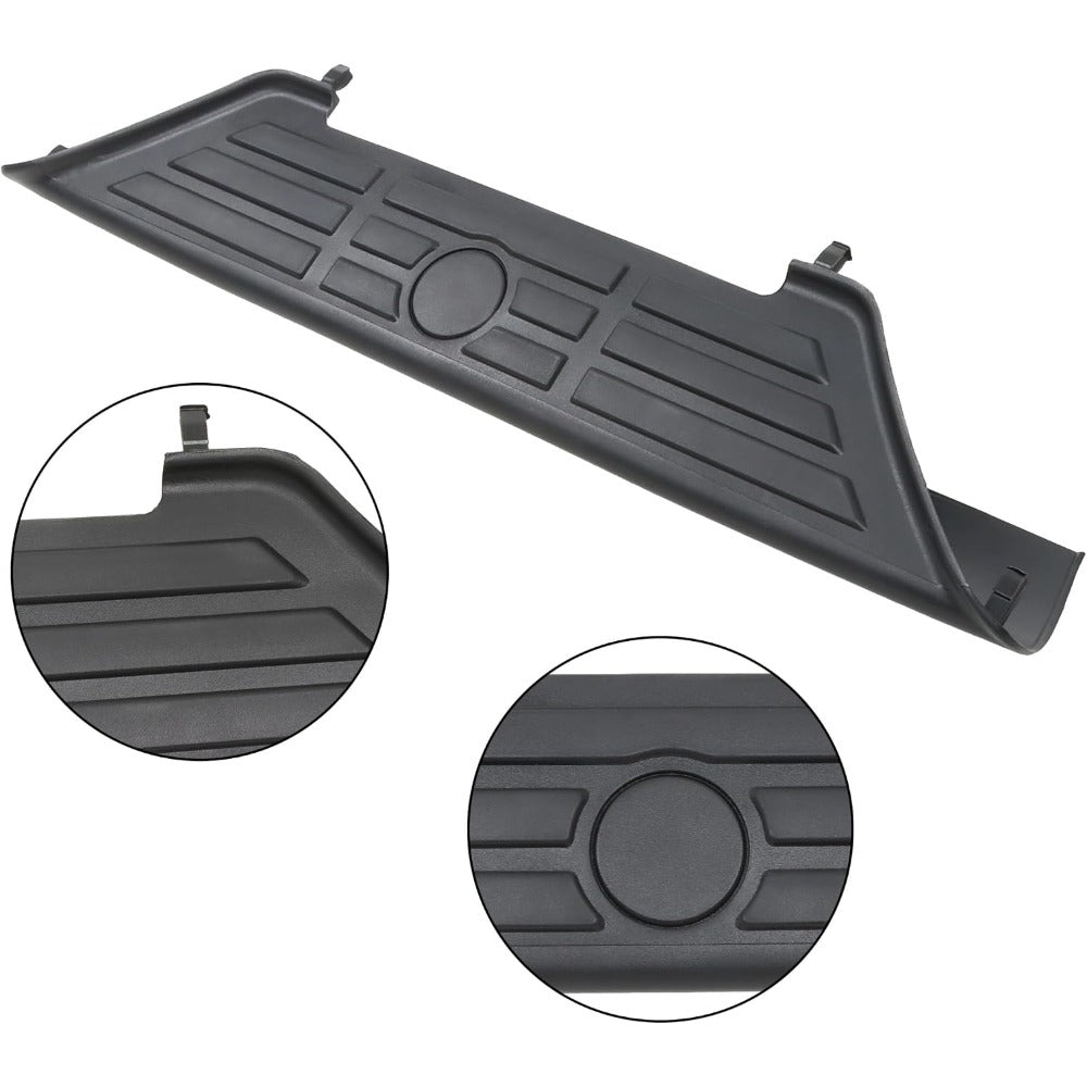 Black Rear Bumper Face Bar and 3 Step Pads for Nissan Titan XE 2007-2010 / S 2011-2015, 850309FM0B