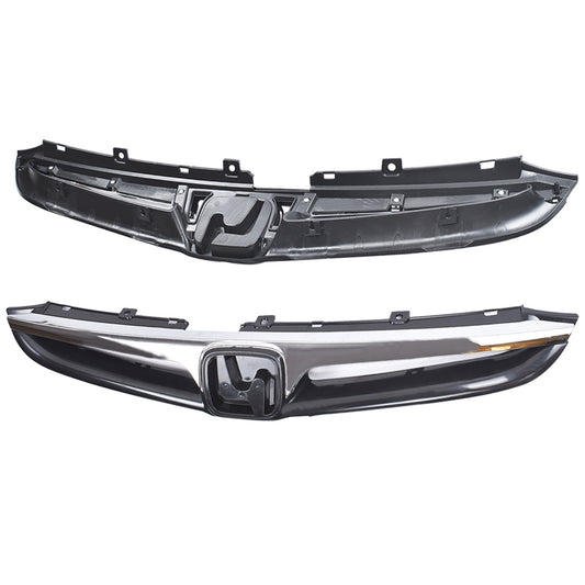 munirater Front Bumper Grille Replacement for 2006 2007 Accord Sedan 4-Door 71121SDAA10ZA 71122SDAA10 HO1200179 HO1210118