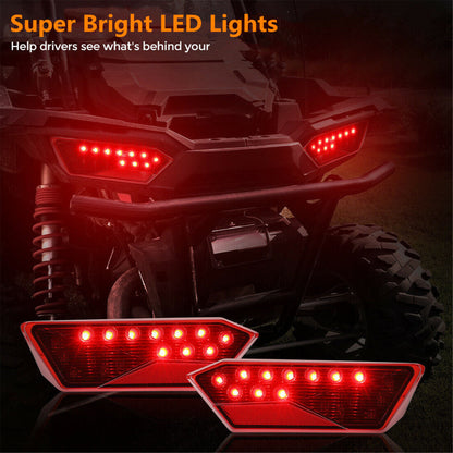 munirater Red LED Tail lights Assembly Replacement for RZR 1000 XP 900 900s Tubro