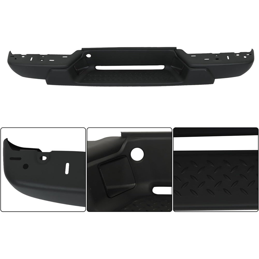 Black Steel Rear Step Bumper for Chevrolet Colorado & GMC Canyon 2004-2007, GM1103146