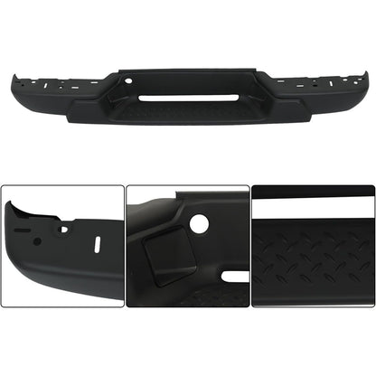 Black Steel Rear Step Bumper for Chevrolet Colorado & GMC Canyon 2004-2007, GM1103146