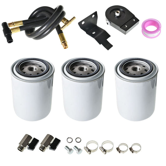 munirater Coolant Filtration System Filter Kit with3 Filter Replacement for 2003-2007 F-250 F-350 F-450 F-550 6.0