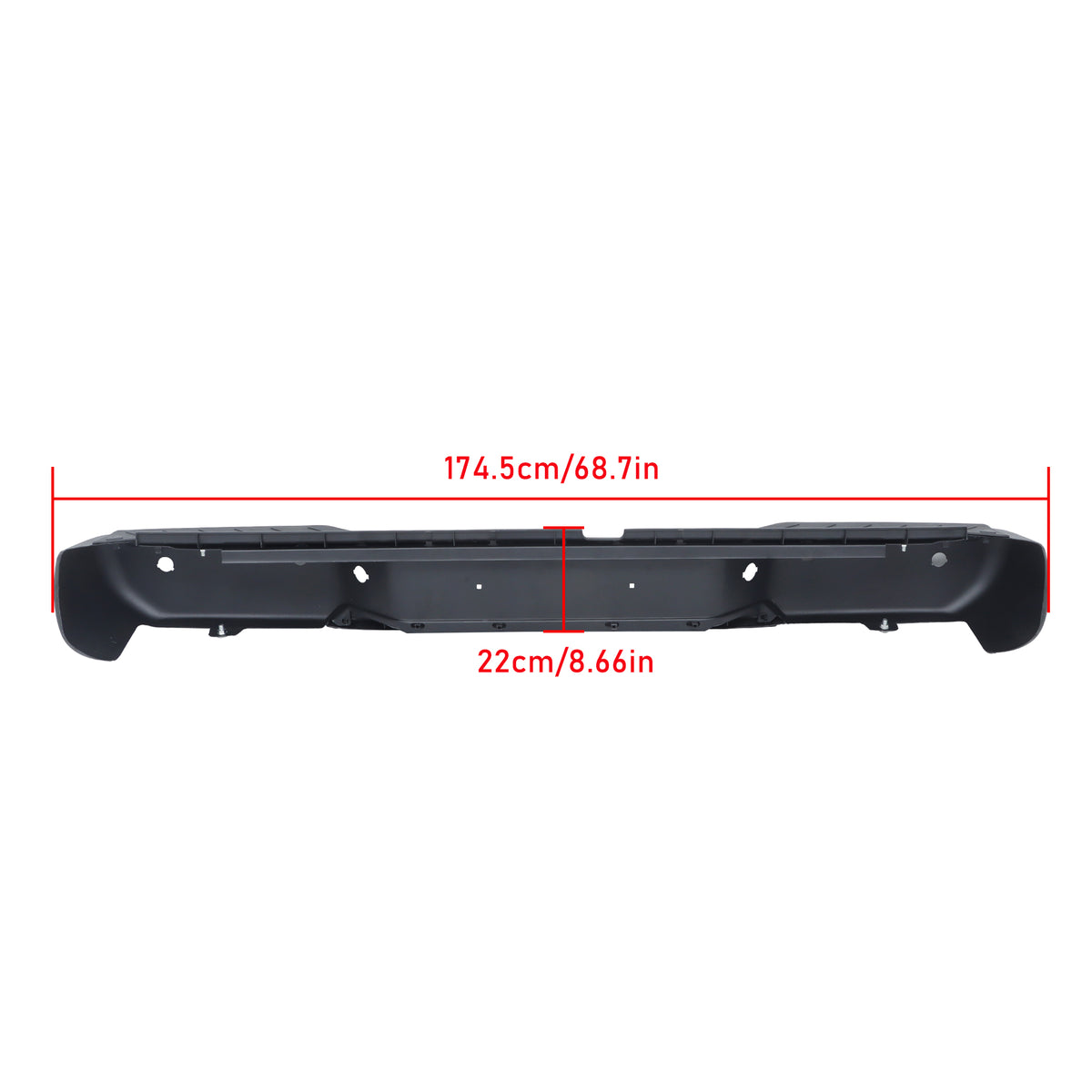 Black Rear Bumper Assembly for Nissan Frontier 2013-2021, with Sensor Holes, NI1103126