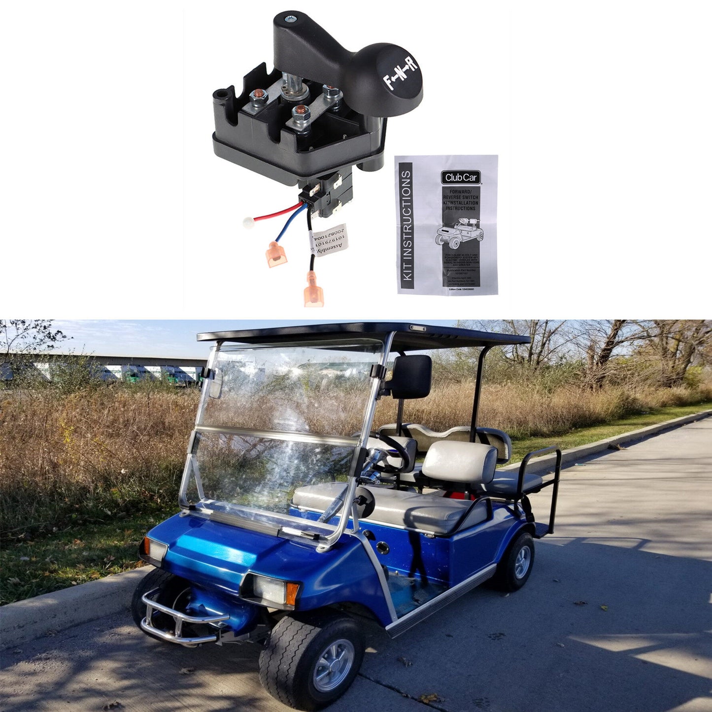 munirater Golf Cart Heavy Duty Forward and Reverse Switch Assembly Replacement for Club Car DS 1990 - Up 101753004