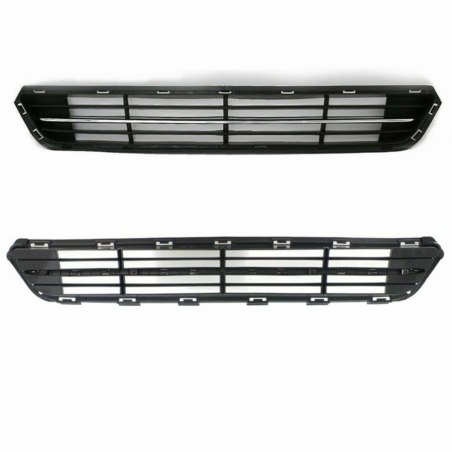 munirater Front Bumper Grille Chrome Molding Black Replacement for 2014 2015 Optima