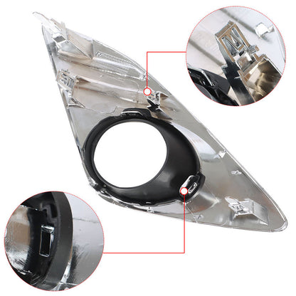 munirater Fog Lights For 2012-2014 Toyota Camry L LE XLE Chrome Cover Right+Left