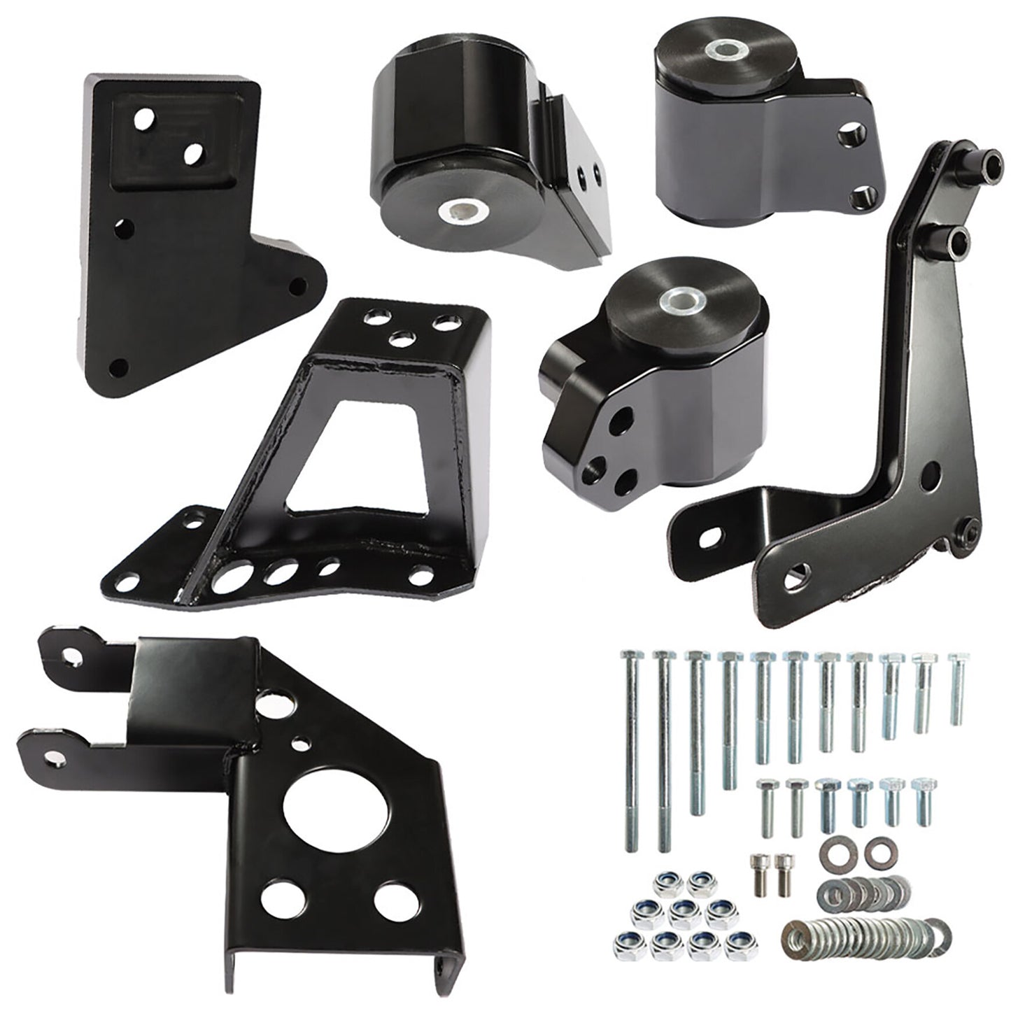 munirater Black Engine Swap Mount Replacement for Acura Honda 92-95 Civic 94-01 Integra K Series K20 K24 DC2 EG6 DC