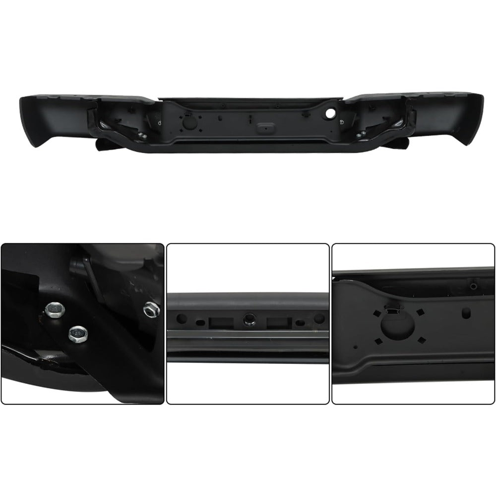 Black Steel Rear Step Bumper for Chevrolet Colorado & GMC Canyon 2004-2007, GM1103146