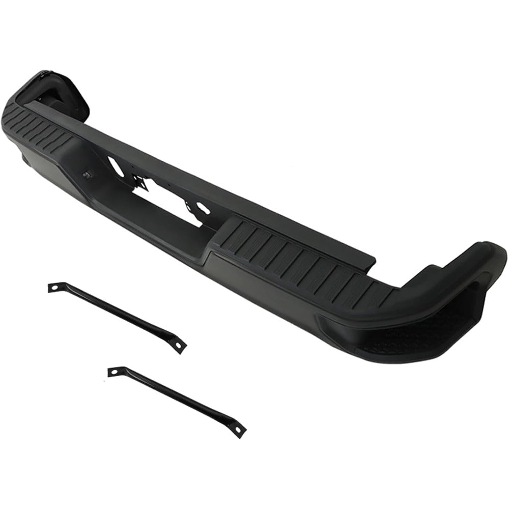 Primed Rear Step Bumper Assembly for Chevrolet Silverado 1500 & GMC Sierra 1500 2019-2023, without Sensor Holes