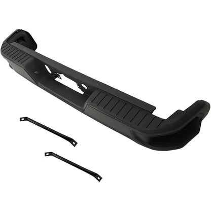 Primed Rear Step Bumper Assembly for Chevrolet Silverado 1500 & GMC Sierra 1500 2019-2023, without Sensor Holes