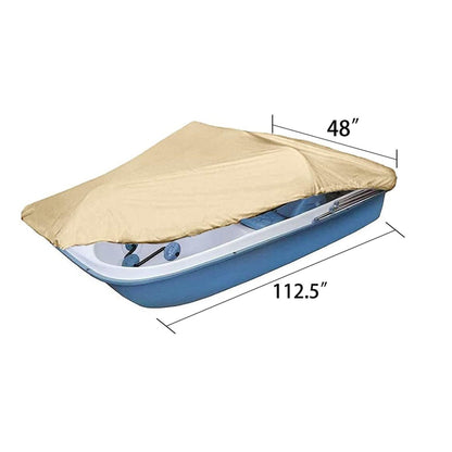 munirater Khaki Pedal Boat Cover Heavy Duty 3 or 5 Person Paddle Boat Protector Replacement for Pedal Boat Pelican Boat Monaco Boat 115 L x 80 W