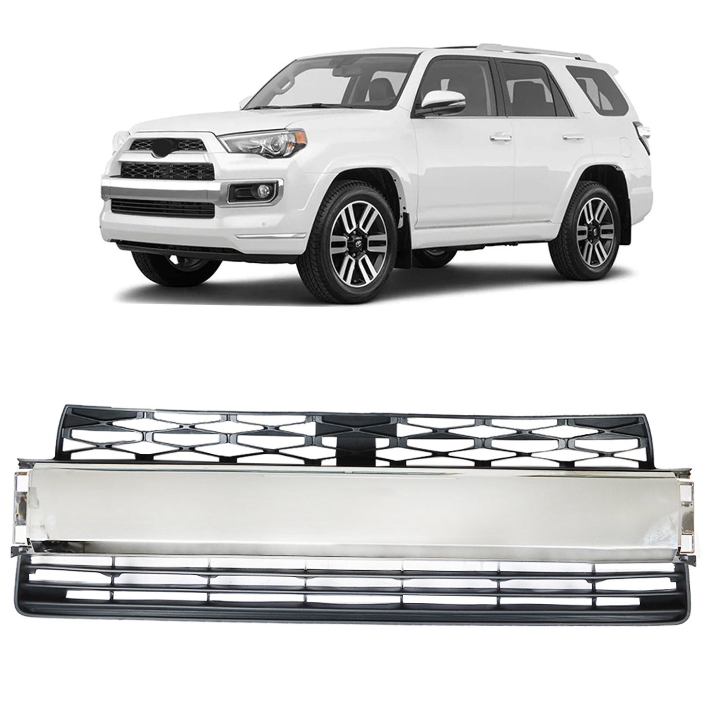 munirater Automotive Front Bumper Lower Grille Center Chrome Replacement for 2014-2020 4Runner Limited Sport Utility 4-Door