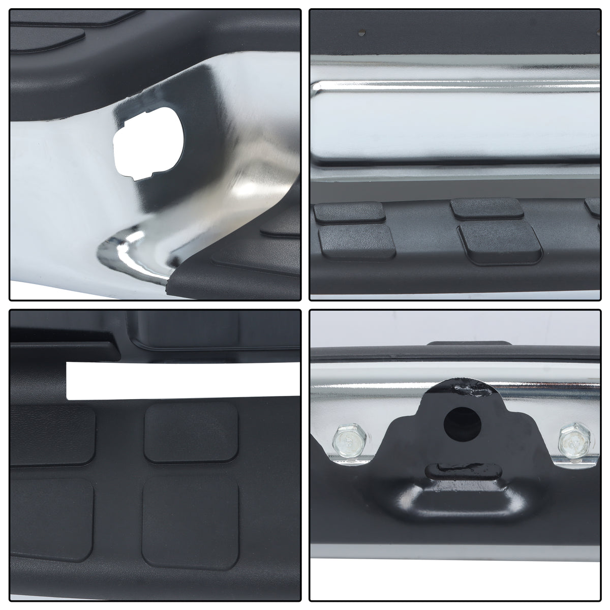 Chrome Steel Rear Step Bumper Assembly for Chevrolet S10 & GMC Sonoma 1998-2004