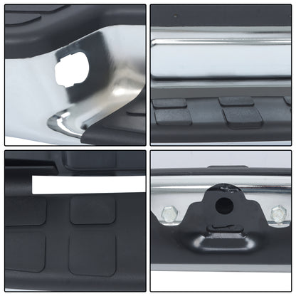 Chrome Steel Rear Step Bumper Assembly for Chevrolet S10 & GMC Sonoma 1998-2004