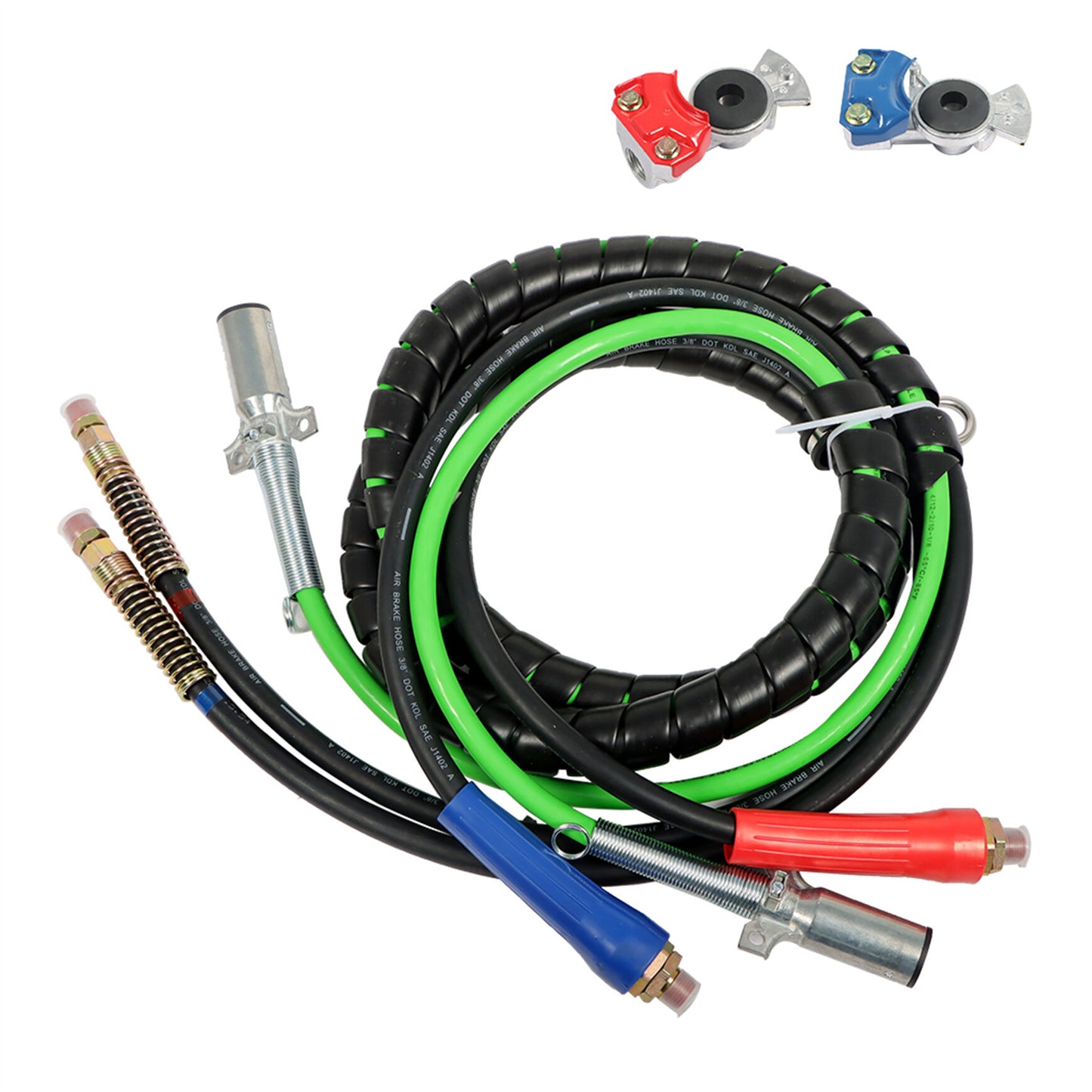 munirater 3-in-1 Wrap Set Air Line Hose Electric Cable Assemblies Semi Trailer 12 Foot