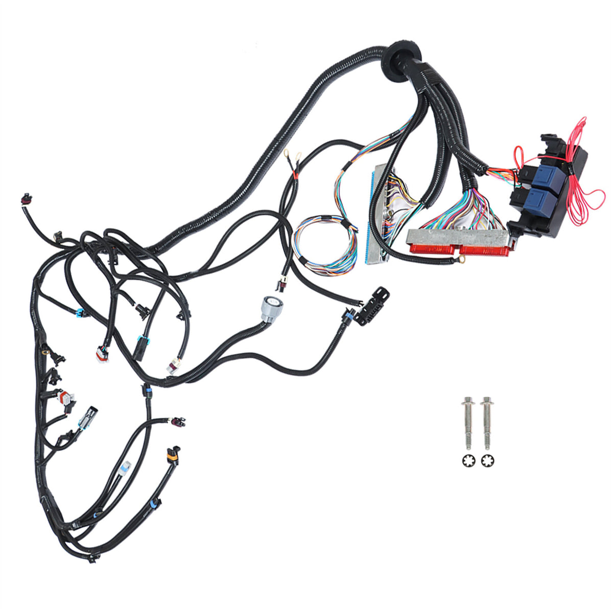 munirater Standalone Wiring Harness with Mechanical Throttle Body and 4L60E (DBC) Replacement for 4.8 5.3 6.0 GM LS Swap Vortec 1999-2003