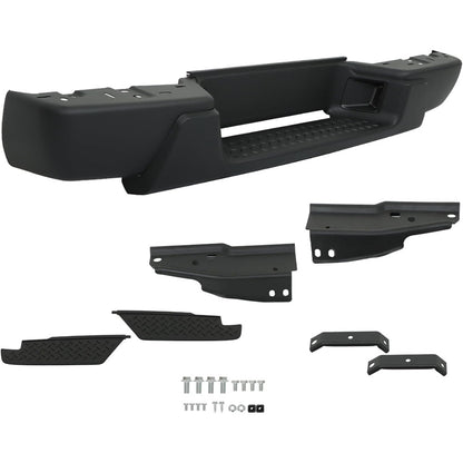 Black Steel Rear Step Bumper for Chevrolet Colorado & GMC Canyon 2004-2007, GM1103146