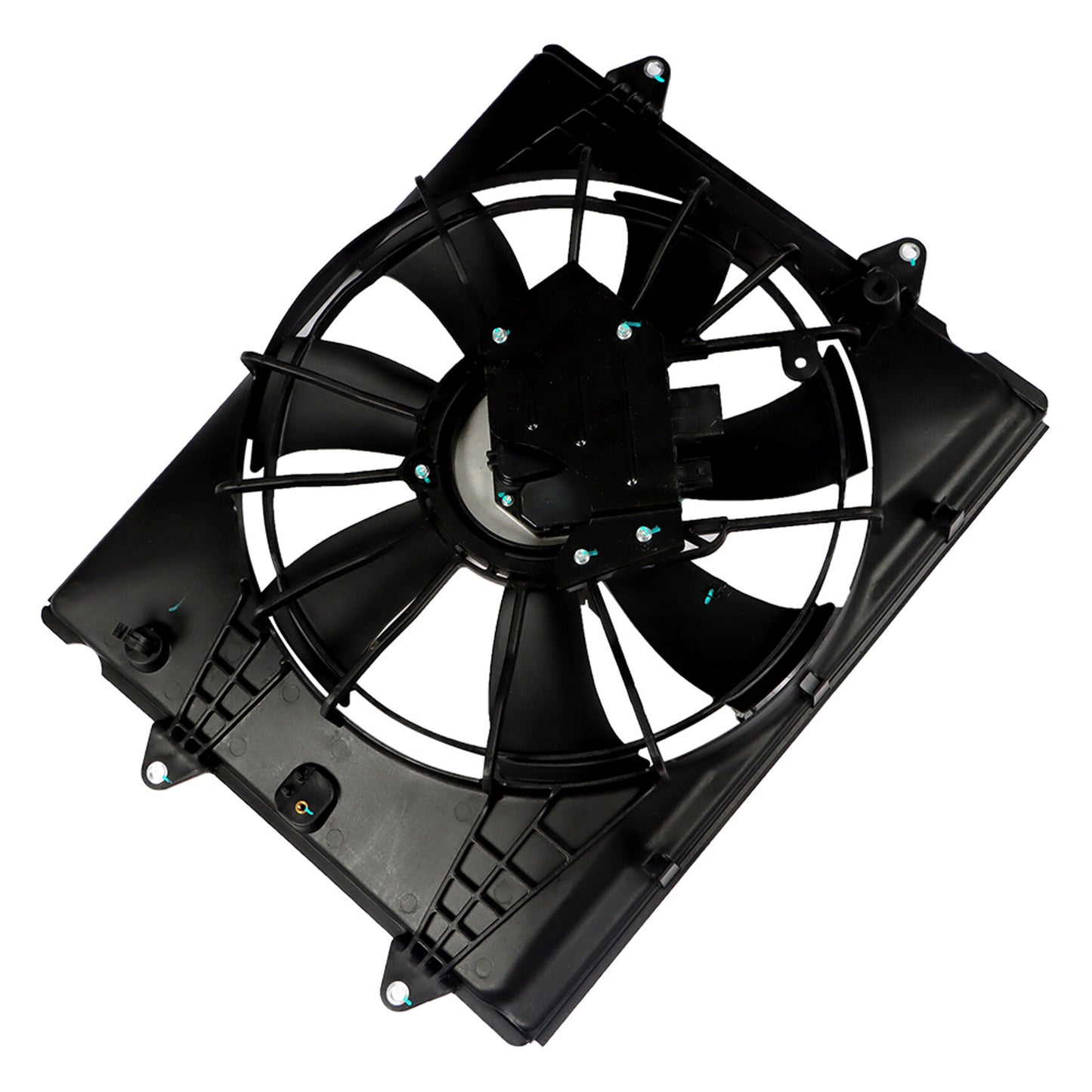 munirater Engine Radiator Condenser Cooling Fan Assembly 2016-2021 Civic DX/LX/SE/EX/Sport HO3115174 190155BAA01 12V Black