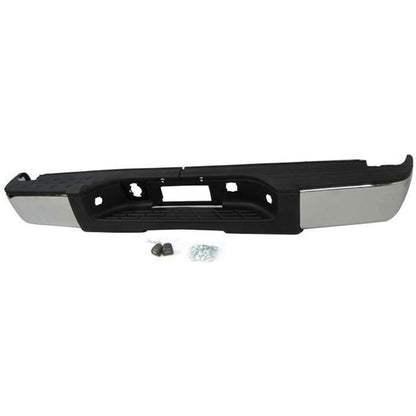 Chrome Rear Bumper Assembly for Chevrolet Silverado 1500 & GMC Sierra 1500 2007-2013, without Sensor Holes