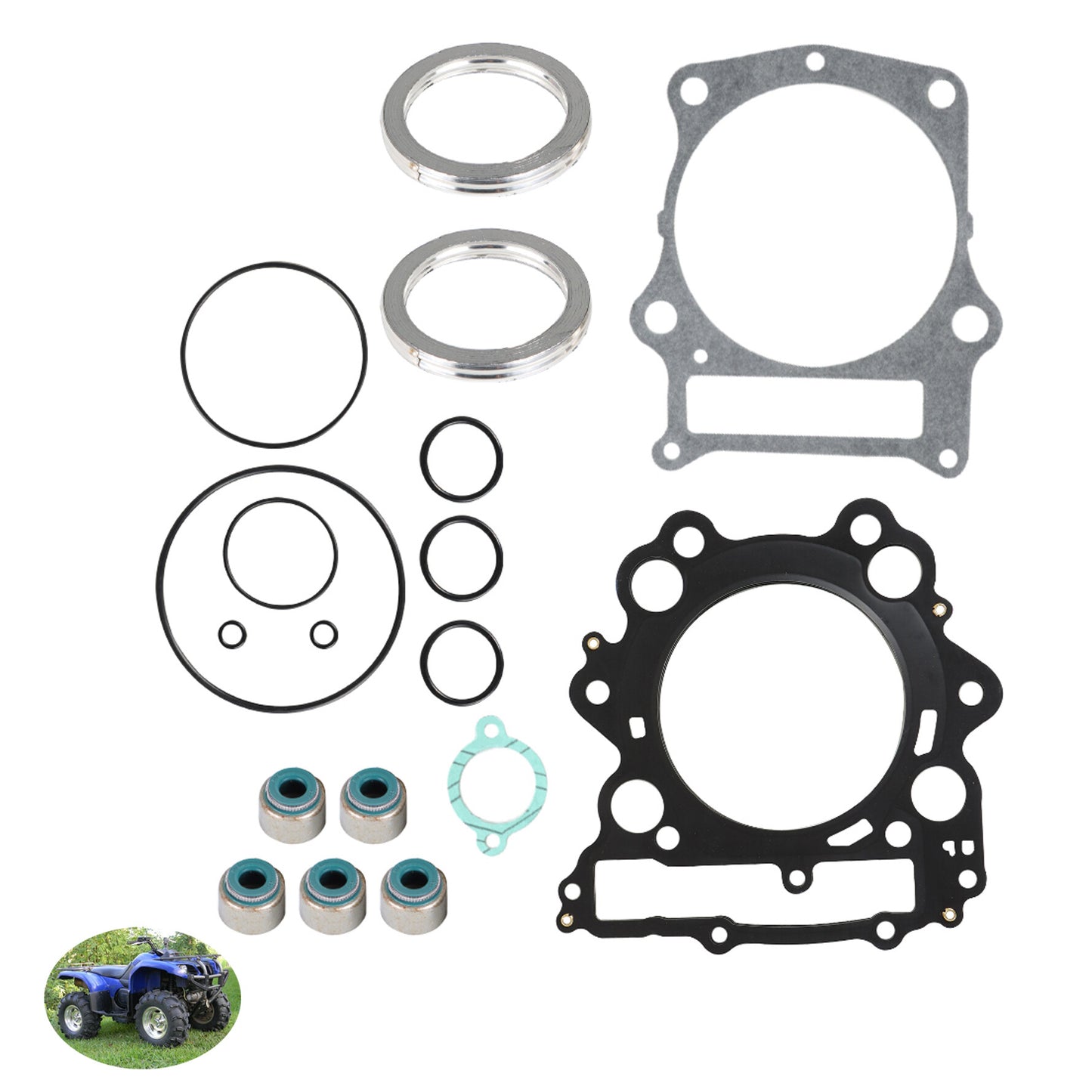 munirater Top End Head Gasket Kit Replacement for Yamaha Grizzly Rhino 660 4 x 4