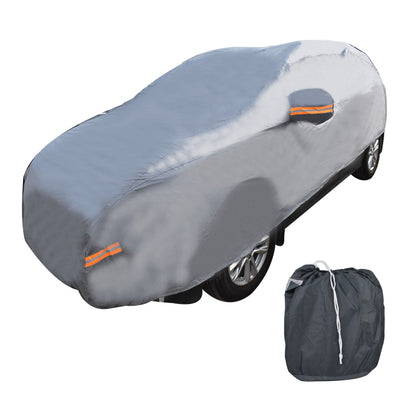 munirater Car Cover Waterproof All Weather Protect Gray Replacement for Sedan Length up to 202 L