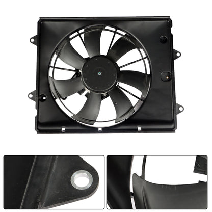 munirater Engine Radiator Condenser Cooling Fan Assembly 2016-2021 Civic DX/LX/SE/EX/Sport HO3115174 190155BAA01 12V Black