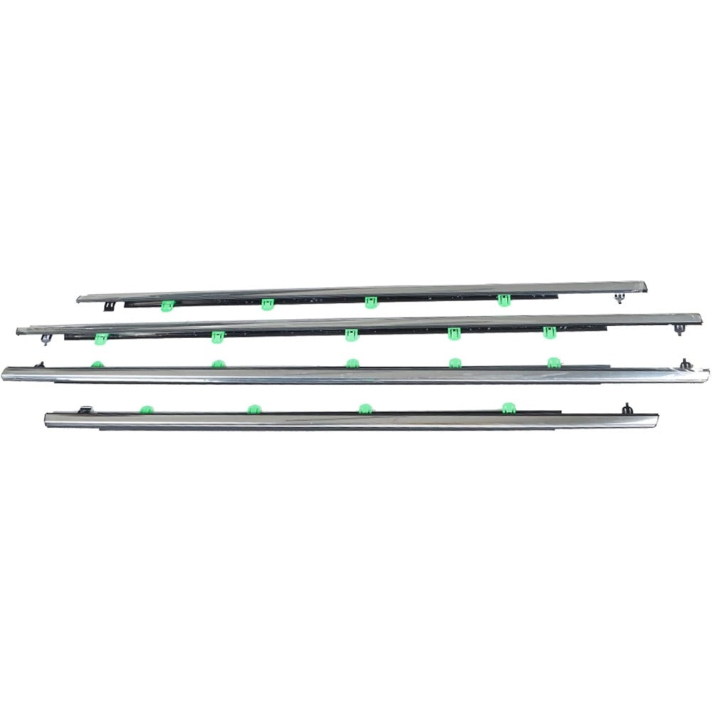 Chrome & Black Outer Window Weatherstrip Kit for 2007-2011 Honda CR-V, 4-Piece