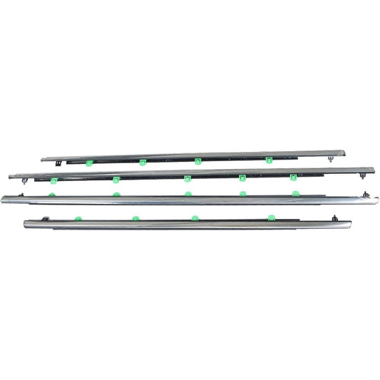 Chrome & Black Outer Window Weatherstrip Kit for 2007-2011 Honda CR-V, 4-Piece