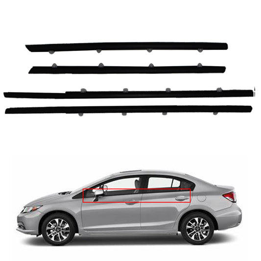 munirater Weatherstrip Window Moulding Trim Seal Belt Replacement for 2012-2015 Honda Civic