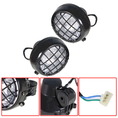 munirater 2 x Headlights Replacement for Yamaha Banshee 1987-2006 lens bulbs lights grills