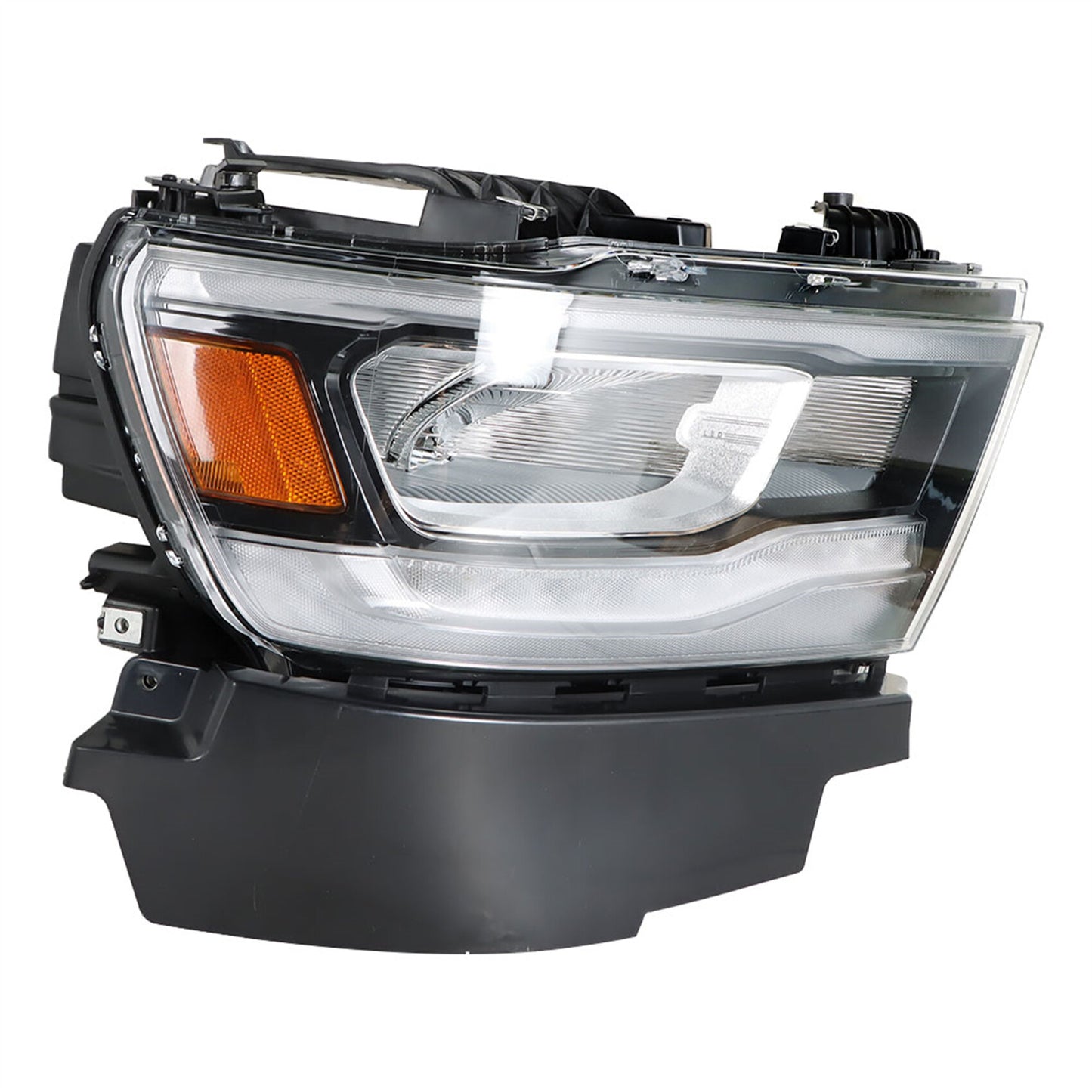 munirater Full LED Headlight For 2019-2021 Dodge Ram 1500 W/DRL Clear Lens Right Side