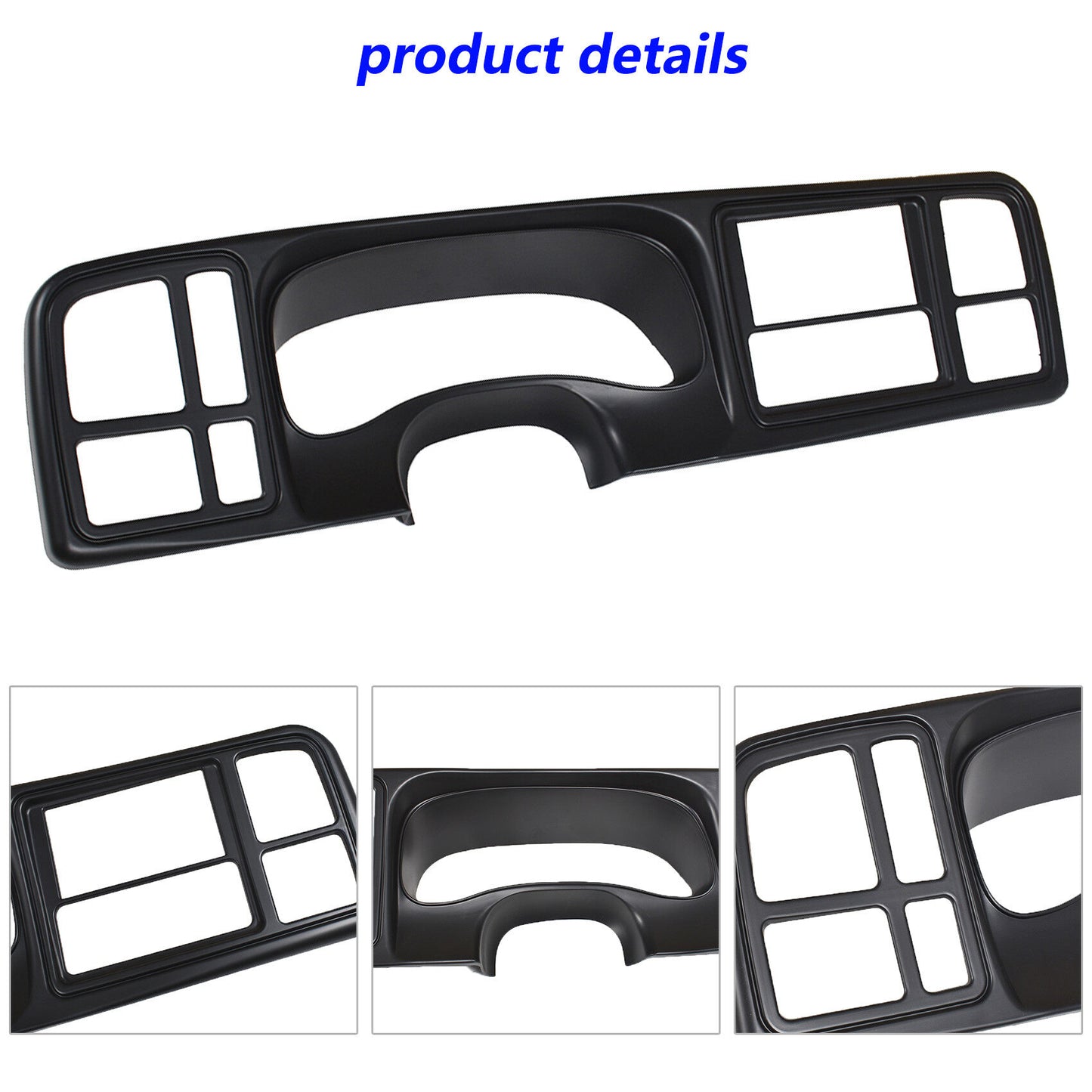 munirater Double Din Truck Dash Bezel Cover Kit Replacement for 1999-2002 Silverado Sierra Full Size (Matte Black) GMK346TB Metra DP-3002B