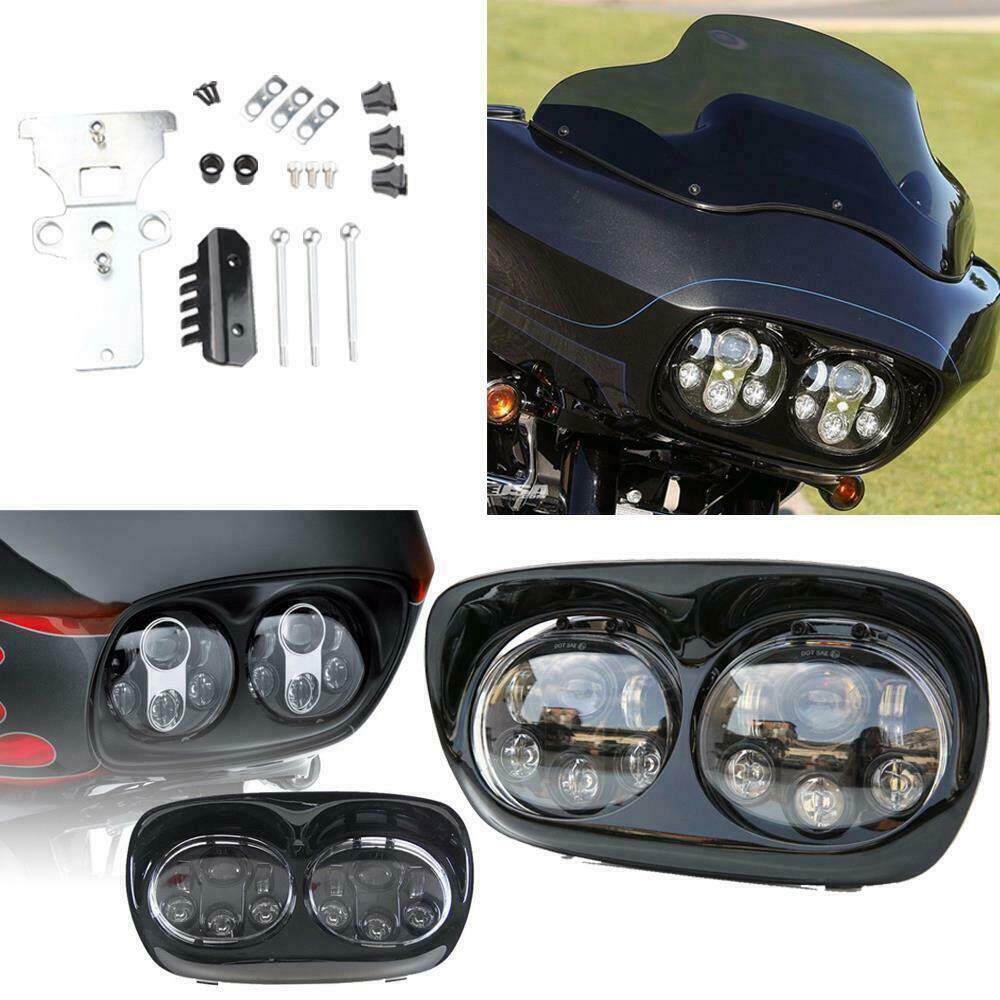 munirater LED Projector Headlight Replacement for Road Glide FLTR 1998-2013