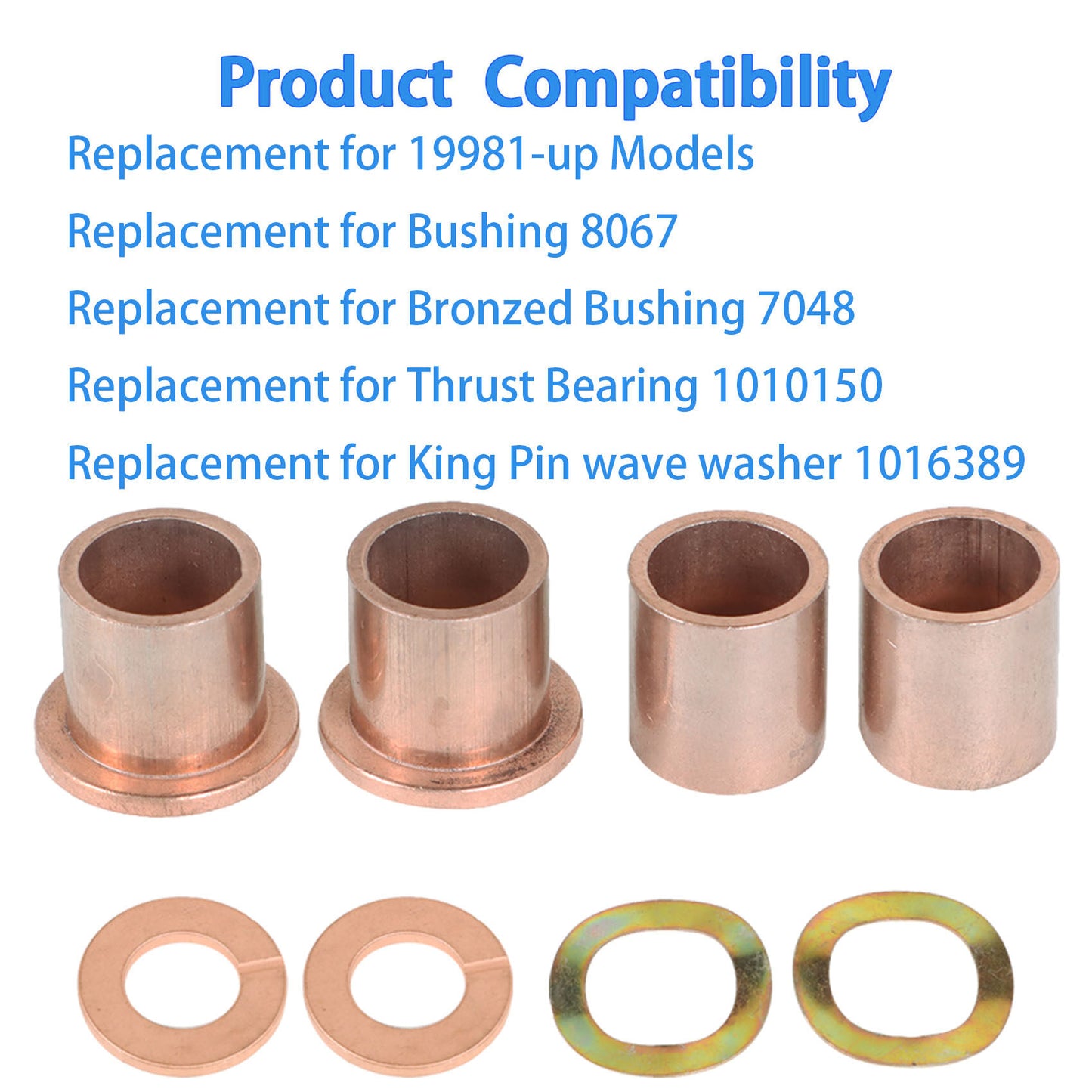 munirater Spindle Bronze Bushing kit Replacement for Club Car DS 1998 - Up Models