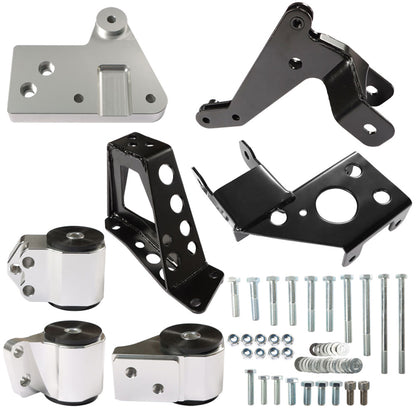 munirater Silver Engine Swap Mount Replacement for Acura Honda 92-95 Civic 94-01 Integra K Series K20 K24 DC2 EG6 DC