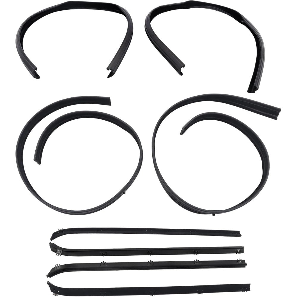 Window Weatherstrip & Division Bar Channel Kit for Dodge D/W Trucks, 8-Piece