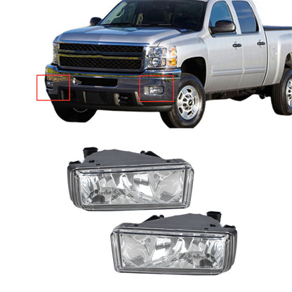 munirater 2-Pack Smoke Bumper Fog Light Assembly Left and Right Side Replacement for 2007-2013 Silverado 1500 Tahoe