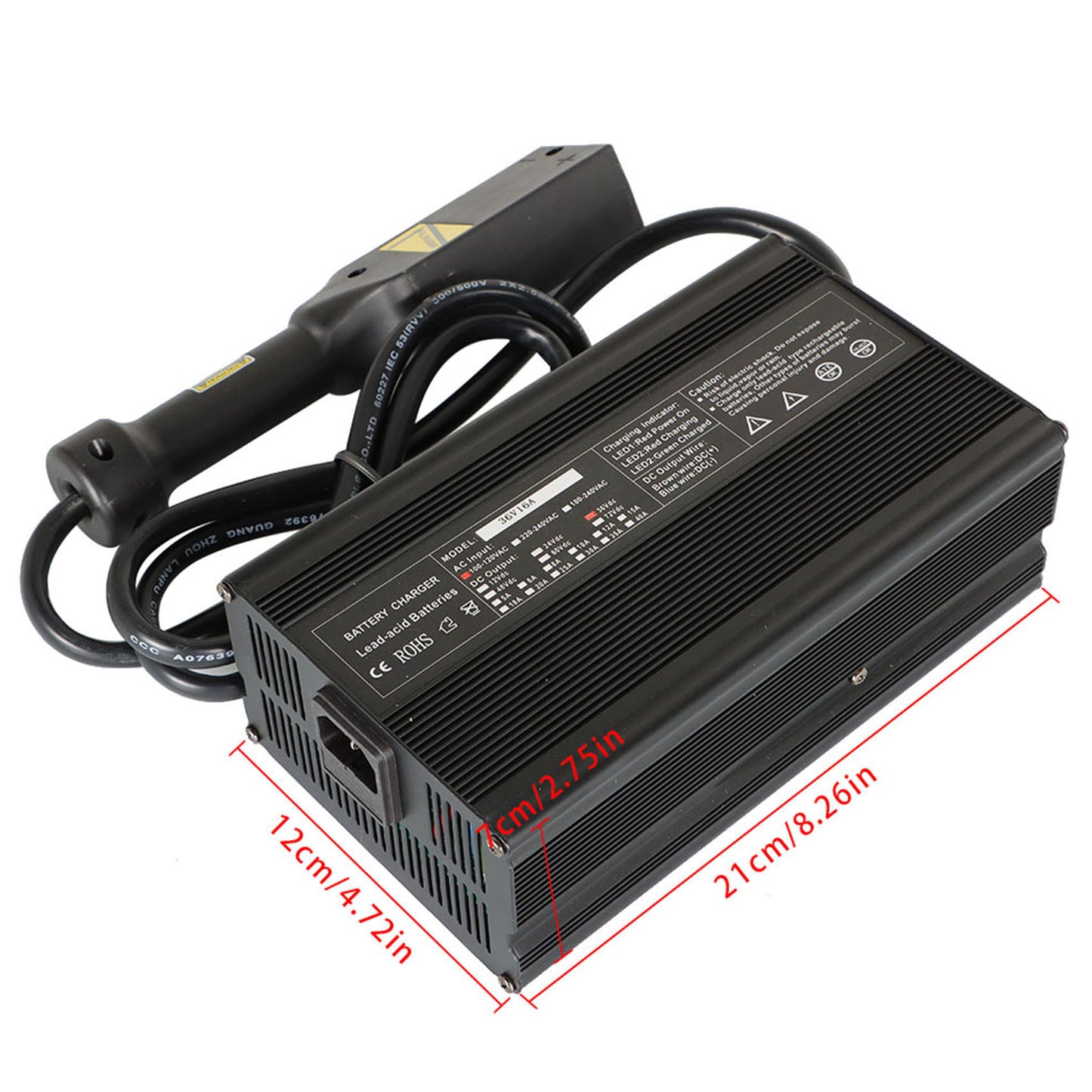 munirater 36V 16A Golf Cart Battery Charger with TXT D Plug Replacement for EZ-GO, Club Car