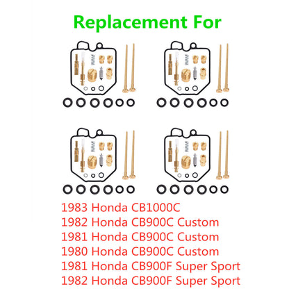 munirater 4 Set Carb repair rebuild kits Replacement for 80-83 CB900 Custom CB1000C CB900F kit 18-2574