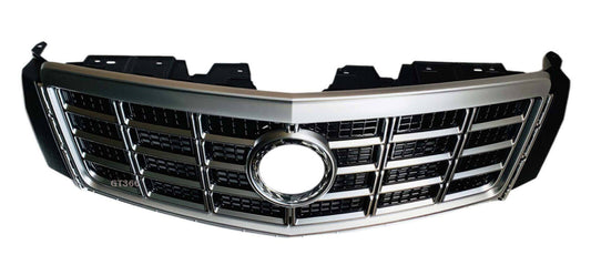 munirater Grille Front Upper Shell Center Chrome Gray Insert Replacement for 2013-2015 XTS 23473084