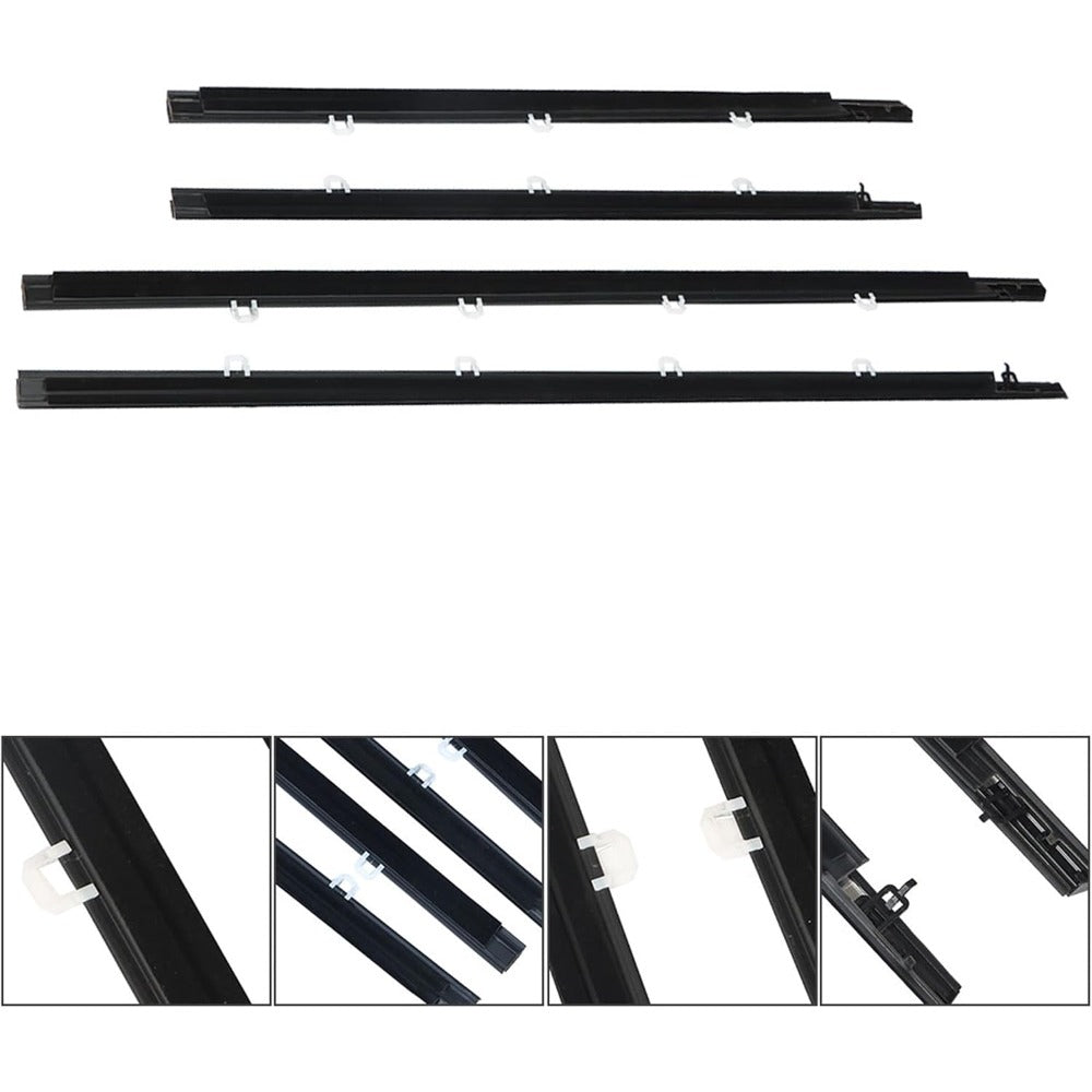 Chrome Window Weatherstrip Kit for Acura TSX Sedan, 4-Piece